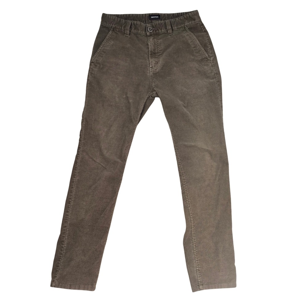 Brixton Choice Slim Fit Corduroy Pants Mens 30 Brown Chino Trousers Skateboard